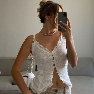 สไตล์ผู้หญิงอเมริกัน สปายสเกิร์ล ผ้าพันคอ ผ้าพันคอ sexy V-neck cardigan buckle halter